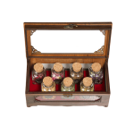 بسته بندی پک گلنوش که محتویات آن غنچه گل محمدی، چای ترش، پنیرک، دارچین، بابونه، به لیمو، بهار نارنج است.